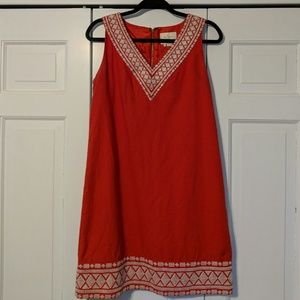 Red Linen Shift Dress by kate spade